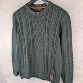 Avirex Jumper Mens Large L Green Knitted Pullover